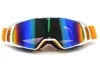 Nowy gogle zabarwiony UV Stripe Motorcycle Goggles Motocross Bike Cross Country Elastyczne gogle Snow Ski Lunette3522603