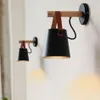 85-220V LED Wall Lamp Wooden E27 Modern Nordic Design Living Room Wall Bedside Lamp Night Light Sconces Belt Lamphade240l