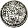 HB45 Hobo Morgan Dollar crâne zombie squelette copie pièces de monnaie en laiton artisanat ornements décoration de la maison accessoires 240e