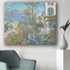 Vintage Monet Pittura a olio appesa Poster artistico Campo di mare Paesaggio Stampa murale su tela Chic murale Disegno Ornamento Home Decor309D