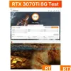 بطاقات الرسومات Soyo RTX3070TI RTX3070 8G GDDR6 GDDR6 256BIT 12PIN NVIDIA بطاقة سطح المكتب PCI Express X16 تسليم OTM6V