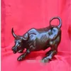 Big Wall Street Bronz Fierce Bull Ox heykel 8inch299r