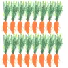 Decorative Flowers 60 Pcs Simulated Carrot Vegetables Fake Props Simulation Carrots Puzzle For Crafts Plastic Mini Party Decoration