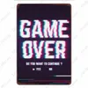 Warning Angry Gamer Vintage Tin Sign Gaming Repeat Poster Club Home Bedroom Decor Eat Sleep Game Funny Wall Stickers Plaque N379 Q205n