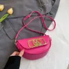 New Half Round Saddle Bag 2023 Fashionable Trendy One Shoulder Crossbody Womens Bag Unique Texture Bag