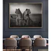 Paintings Black And White African Lion Wild Animal Posters Prints Landscape Canvas Painting Art Nature Wall Picture For Living Room498 Dhhlt