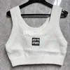 Designer Women Tank Tops Letter Knitted Tanks Trendy Sleeveless Singlets Tees Cropped Sweater Tops Camis