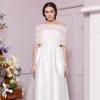 TopQueen G73 Bachelorette Party Accessories Wedding Jacket för bruden Bolero Woman Short Sleeve Bridal Top Light Cape Veil 240309