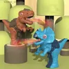 Zabawki z pistoletem zraszacza do wanny zabawki dla małych dzieci realistyczne 3D elektryczne prasa dinozaurów spray pistolet wodny letni basen łazienka