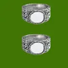 Plattier Silber Ring King Striped Persönlichkeit Paar Fashion01954844
