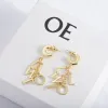 Designer gouden oorbellen voor dameshangers zilveren oorbel geometrische luxe sieraden mode oorknopje hoepel oorbel dame ontwerpers oorbellen cadeau met doos