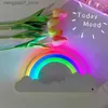 Lampenschirme LED Regenbogenlicht Romantischer Traum Nachttischlampe Ornament Geschenk Nachtlicht Atmosphäre Licht Mädchen Geschenk Tischlampen für Schlafzimmer L240311