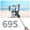 Gimbal, składany bluetooth selfie Stick na iPhone 12 11 Samsung S21 Xiaomi Wireless Self Self Stick