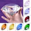 Énorme 100mm cristal verre diamant presse-papier Quartz artisanat décor à la maison Fengshui ornements anniversaire fête de mariage cadeaux souvenirs Q05287T