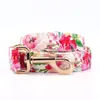 Dog Collars Spring Pink Floral Collar Girly Bow With Matching Leash Engraved ID