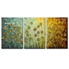 Handgeschilderde LNIFE Gouden bloem Olieverf Canvas Palet Schilderij Voor Woonkamer Moderne bloem boom foto Wall Art Pictures2502