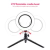 12W Pography LED Selfie Ring Light 260MM Dimmerabile Lampada per telefono con fotocamera Luce di riempimento con treppiedi da tavolo Supporto per telefono T200115220n