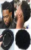 4mm afro kinky curl full spetsstopp brasiliansk jungfrulig mänsklig hår ersättare afroamerikaner mens hårstycken för svarta män4842146