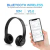 Écouteurs pour téléphones portables Écouteurs sans fil Bluetooth 5.0 pliables avec microphone adaptés aux PC mobiles 60H Playtime TF card supportH240312