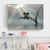 Funny Animal Poster Wall Art Canvas Painting Cute Elephant Picture HD Print For Kids Room And Bedroom Decoration No Frame277w