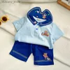 T-shirts Sommer Neue Kinder kurzarm Anzug Jungen Hose Sets Baby Mädchen Kleidung Koreanische Kinder Nette Cartoon Tops Ropa pantolon Setleri L240311