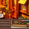 Ensemble d'angle de livre à faire soi-même, puzzle 3D en bois, meubles et lumière LED, mini kit de modèle de maison pour enfants, éducation précoce, adulte, 240223