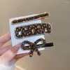 Accesorios para el cabello Conjunto de clips de lazo Elegantes pasadores de cristal de circón Pasadores de diamantes de imitación para mujeres y niños