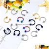 Nose Rings & Studs 1Pcs D Fake Nose Ring Hoop Septum Rings Fashion Horseshoe Stainless Steel Piercing Jewelry Drop Delivery Jewelry B Dhunl