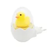 Night Lights EU Plug 220V Wall Socket Lamps LED Light Control Sensor Cute Yellow Duck Bedroom Lamp Gift For Children