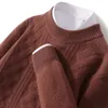 Men's Sweaters Pure Wool Cashmere Sweater Loose Half-high-necked Jacquard Pullover Top-end For Young People In Autumn And Wi