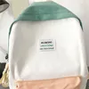 Sacs d'école unisexe sac à dos étudiants Colorblock toile sac à dos mode fermeture éclair grande capacité sac en Nylon multifonction voyage