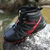 Fitnessschuhe Herren Wanderstiefel Leder Wasserdicht Knöchel Schnee Outdoor Plüsch Training Warm Angeln