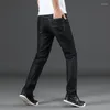 Men's Jeans Summer Casual Slim Stretch Pants Matching Men Straight Leg Trend Korean Version Loose Black