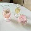 Bicchieri da vino Tazza creativa Coda di paglia Trasparente Caffè Latte Irregolare Whisky Bicchiere da cocktail Succo Regalo di Natale Tazze S