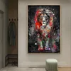 Kleurrijke Leeuw Graffiti Canvas Schilderij Abstract Animal Wall Art Posters en Prints Cuadros Decoratieve Foto's voor Home Design2948