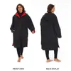 Asciugamano invernale impermeabile da surf cambia accappatoio adulti cambio da spiaggia cappotto giacca a vento unisex fodera in pile giacca poncho mantello impermeabile