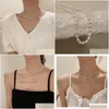 Colliers en gros véritable perle d'eau douce colliers ras du cou pour femmes Irregar perles perles chaînes accessoires décontractéchokers goutte livrer Dhh3E