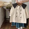 Coat Spring Autumn 2024 Ins Korean Baby Girl Trench Recreational Lapel Versatile Simple Kid Girls Overcoat Loose Soft