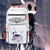 Le sac à dos Hollow Knight Sac à dos THK Sac d'école Pure Vessel Sac à dos imprimé Sac à dos décontracté Sac à dos couleur blanc noir