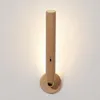 Wall Lamp Wood Indoor Light USB Charging 360° Rotatable Adjustable Brightness Touch Switch Sconce Corridor Lights Night235O