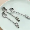 Coffee Scoops 20/30pcs Tè Missioning Spoon Ice Cream Dessert Gift in lega di zinco per barre per feste retrò