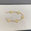 Nouveau bracelet de créateur bracelet van trèfle bracelet en or rose 18 carats bracelet en argent 5 bracelets à motifs de fleurs bracelet trèfle à quatre feuilles