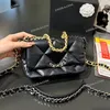 20x15cm 19 Series Women Designer Mini Flap Shoulder Bag Handle Soft Leather Gold and Silver Hardware Matelasse Chain Seven Colors Tote Cross Handbag Lovely Purse