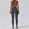 Yoga Jumpsuit Fitness Sports Overall Gymkläder Set Yoga Wear Pilates Workout Clothes for Women Outfit Push-Up ActiveWear240311