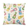 Almohada cubierta elegante cubierta festiva de huevos de Pascua exquisitas fundas de almohada de temporada con súper suave para la primavera