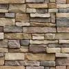 Bakgrunder 3D dekorativa väggdekaler Brick Stone Rustic Self-Hehesive Sticker Home Decor Wallpaper Roll For Bedroom Kitchen303n