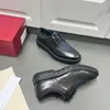 Chaussures en cuir d'affaires pour hommes de marque de luxe de marque de mode, épissure de tissu en cuir bloc, nouvelle semelle souple coupe basse en cuir de veau, tailles 5-10 chaussures de mariage