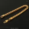 Link Bracelets Adixyn Trendy Gold Color Bracelet Men Fashion Jewelry Round 21 CM 5 MM & Chain