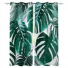 Tende per tende Foglie di palma Tende per piante tropicali verdi per la finestra della camera Trattamento per la camera da letto dei bambini Anni '90