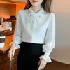 Women's Blouses Spring Cute Tops Preppy Style Vintage Japaneses Korea Design Button Elegant Formal Shirts A41